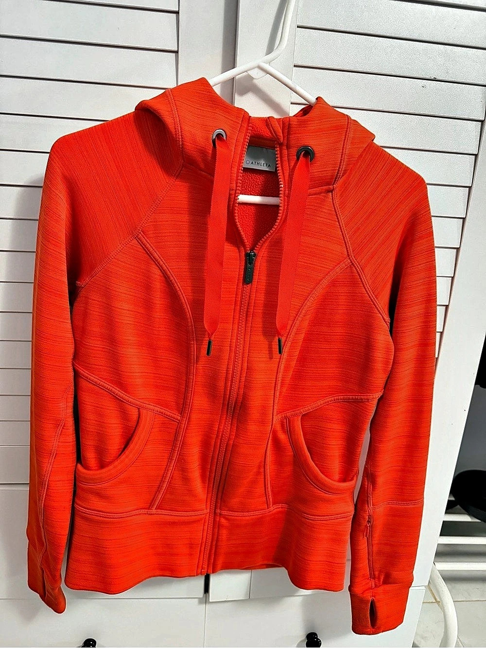 Athleta Orange Hooded Jacket Size Small